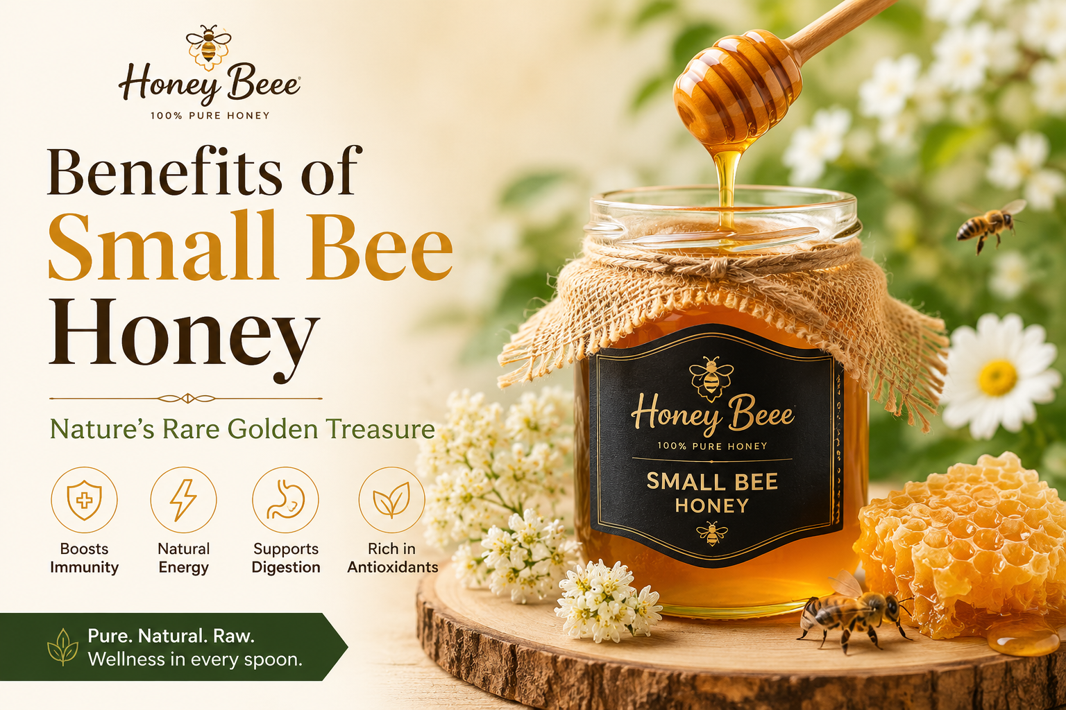 Benefits of Small Bee Honey | Honey Beee