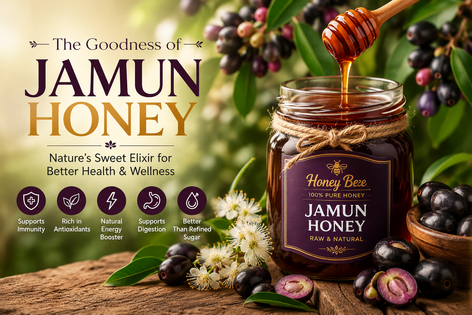 Why Choose Honey Beee Jamun Honey?